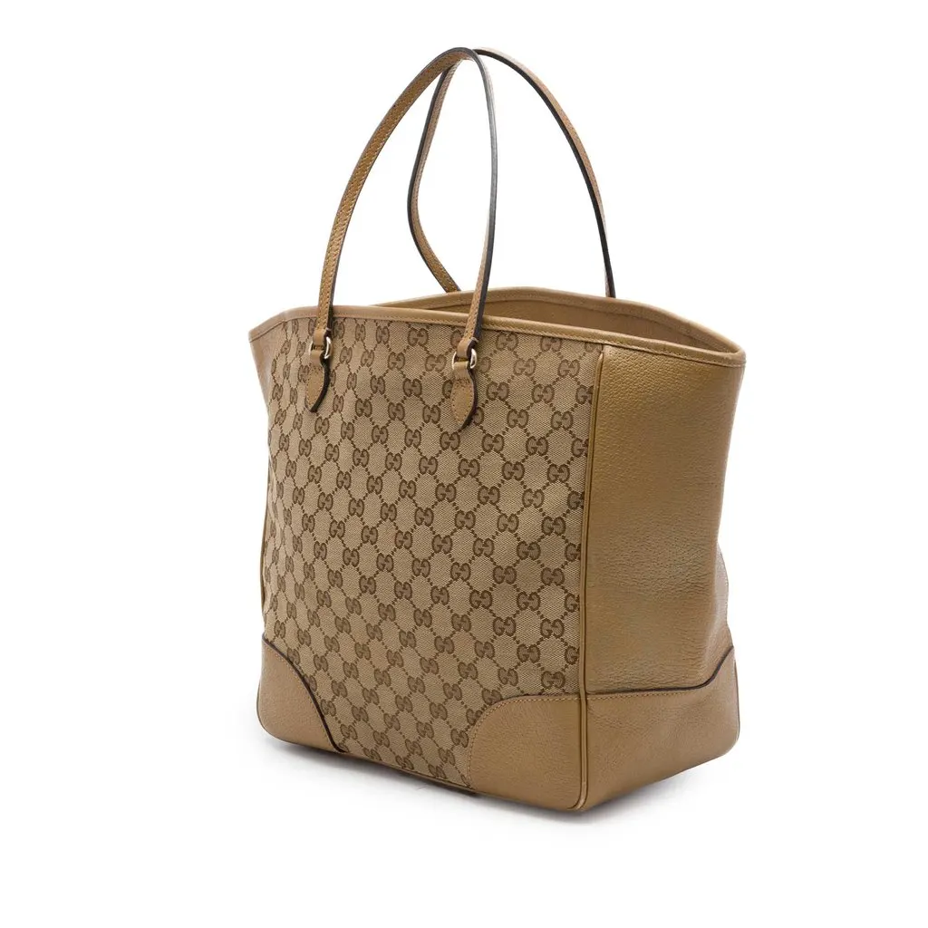 Gucci GG Canvas Bree Tote Beige Canvas Good - Back View