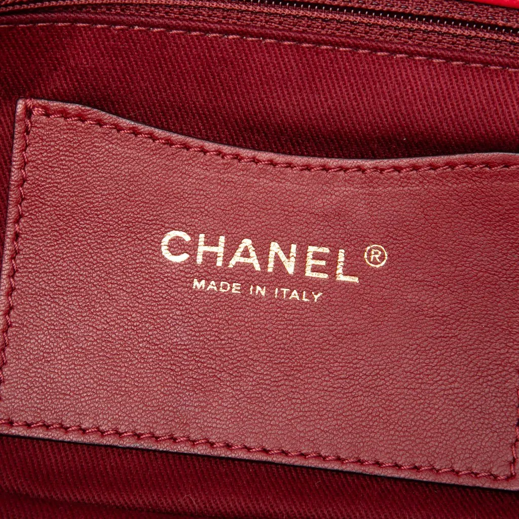 Chanel Medium Lambskin Just Mademoiselle Bowling Bag Red Leather Very good - Box View