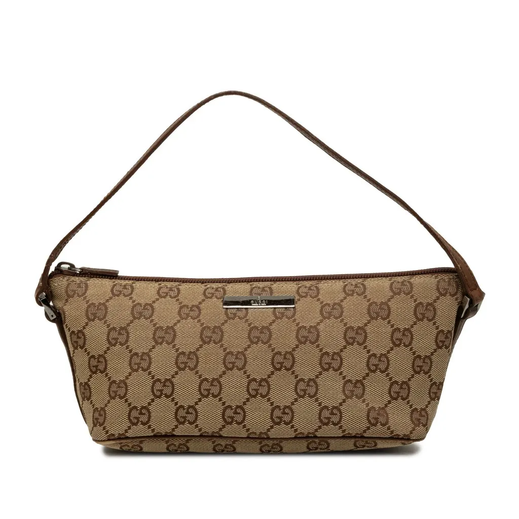 Gucci GG Canvas Boat Beige Canvas Good - Front View