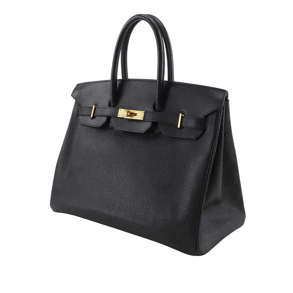 Hermès Fjord Birkin Retourne 35 Black Leather Very good - Back View