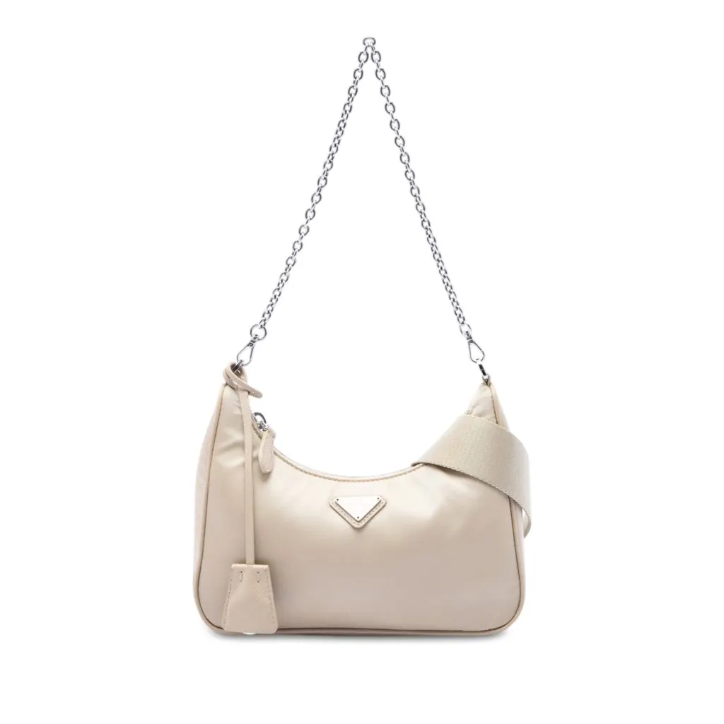 Prada Re Nylon Re Edition 2005 Satchel Beige Very good - Front View