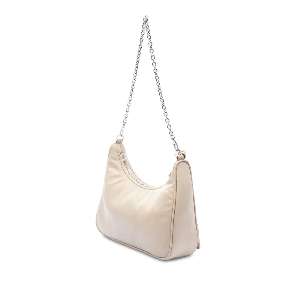 Prada Re Nylon Re Edition 2005 Satchel Beige Very good - Back View