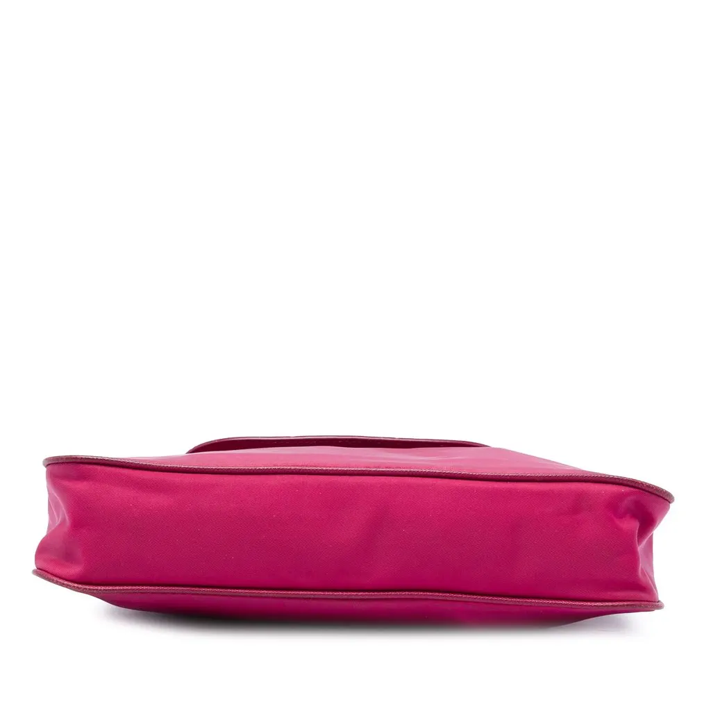 Prada Saffiano Trimmed Tessuto Chain Crossbody Pink Polyamide Very good - Inside View