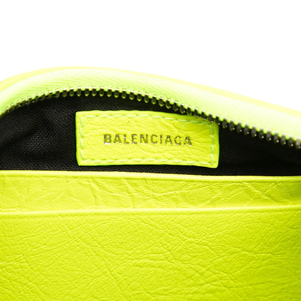 Balenciaga Mini Leather Motocross Le Cagole Green Leather Very good - Box View