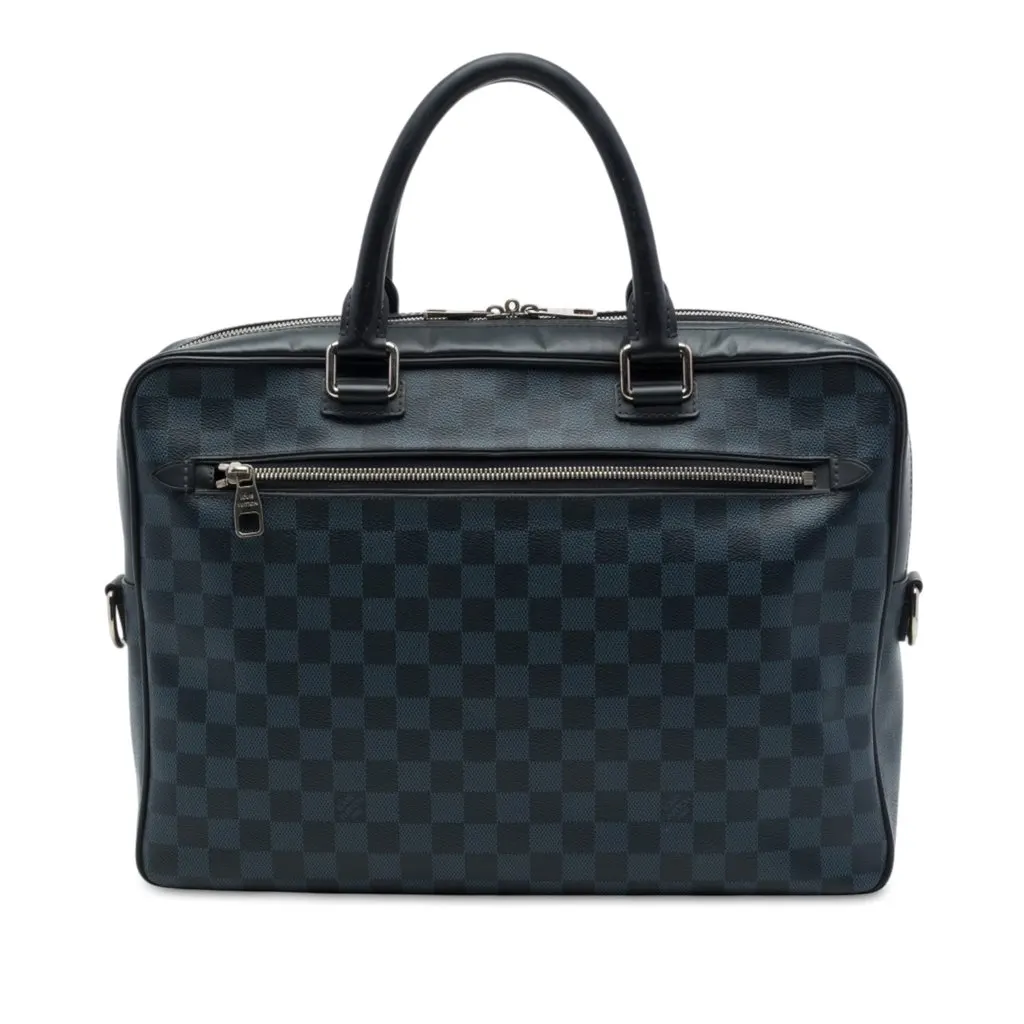 Louis Vuitton Damier Cobalt Porte Documents Business Bag Blue Canvas Very good - Front View