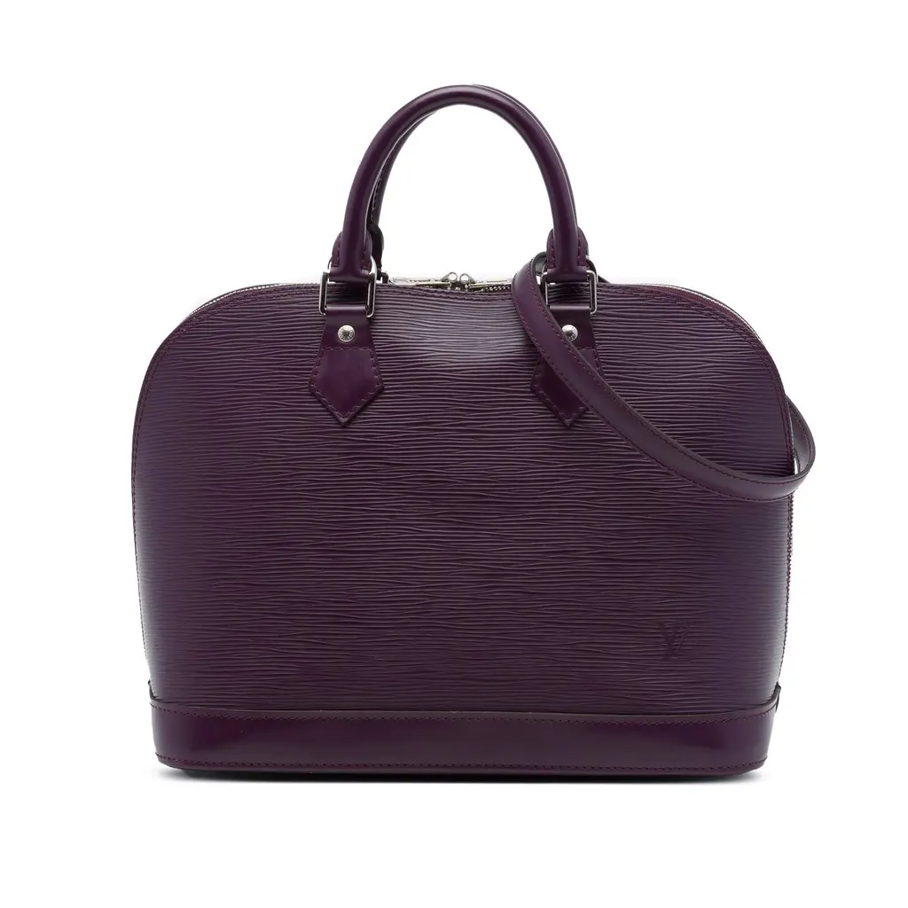 Louis Vuitton Epi Alma PM Purple Leather Very good - Front View