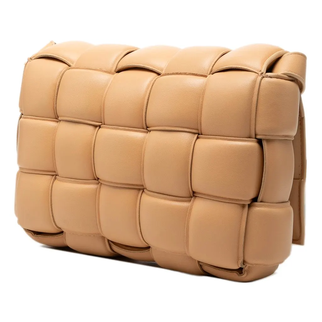 Bottega Veneta Nappa Intrecciato Padded Cassette Crossbody Brown Leather Very good - Back View