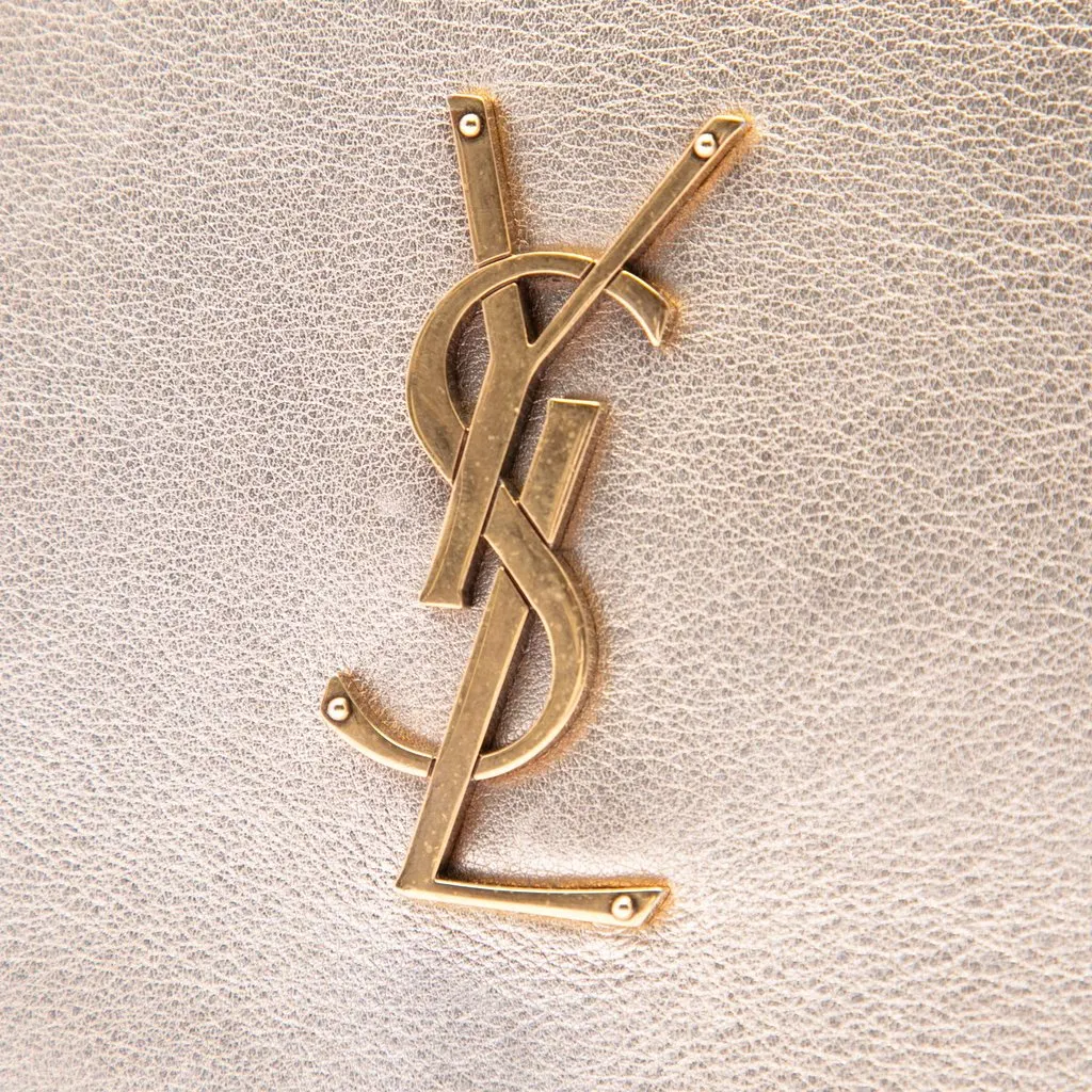 Saint Laurent Medium Metallic Calfskin Monogram Kate Crossbody Pink Leather Very good - Box View