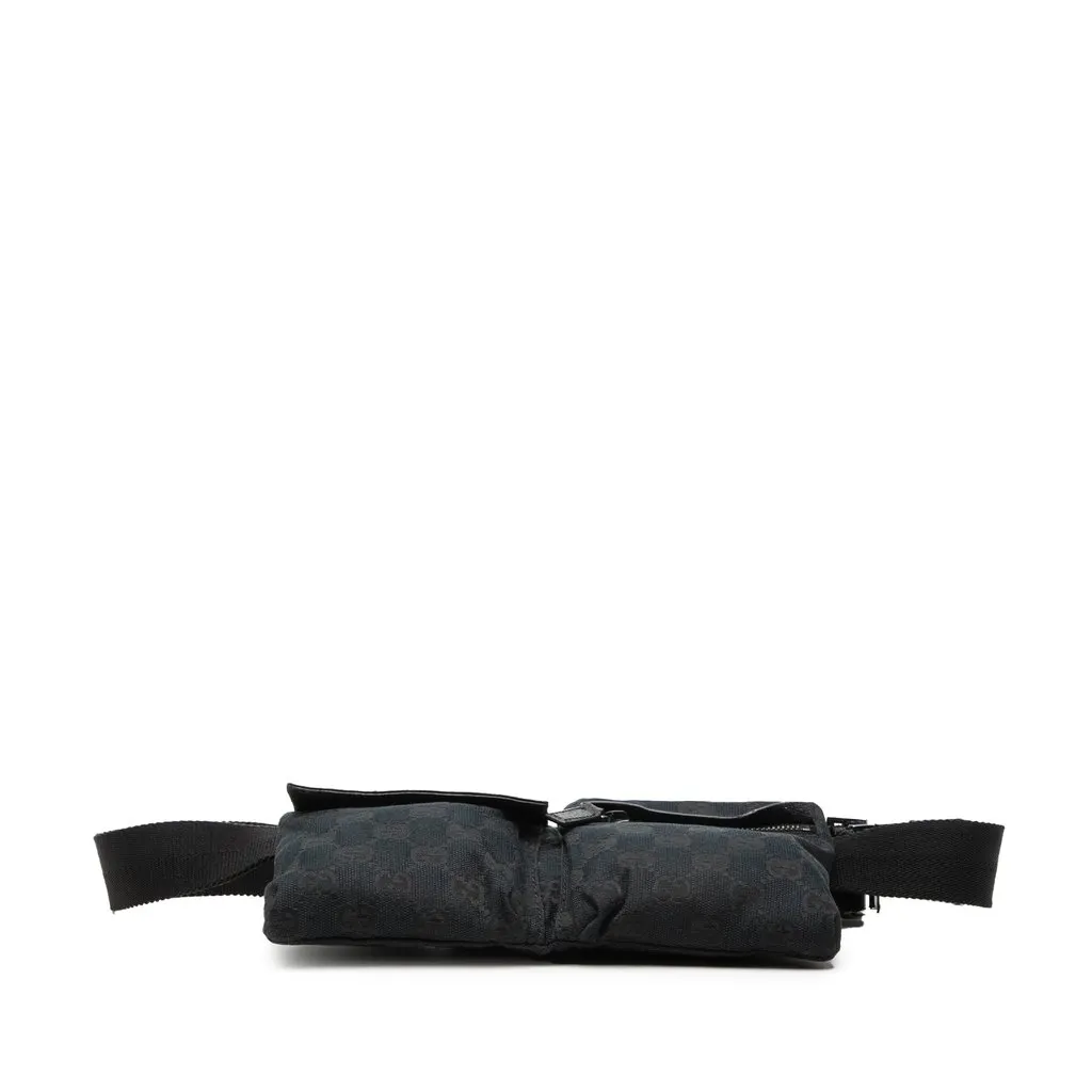 Gucci GG Canvas Double Pocket Belt Bag Black Very good - Inside View
