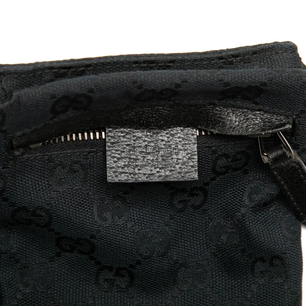 Gucci GG Canvas Double Pocket Belt Bag Black Very good - Box View
