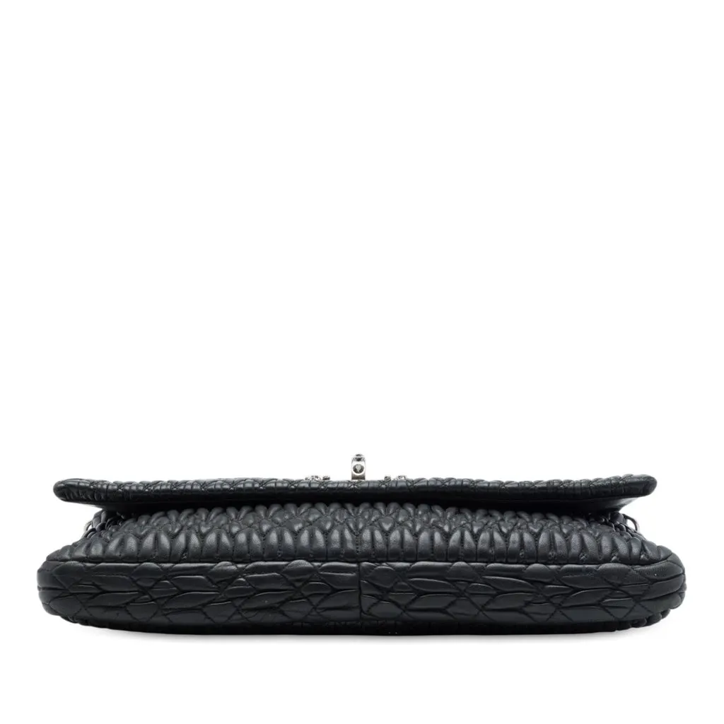 Miu Miu Matelasse Nappa Crystal Chain Satchel Black Leather Very good - Inside View