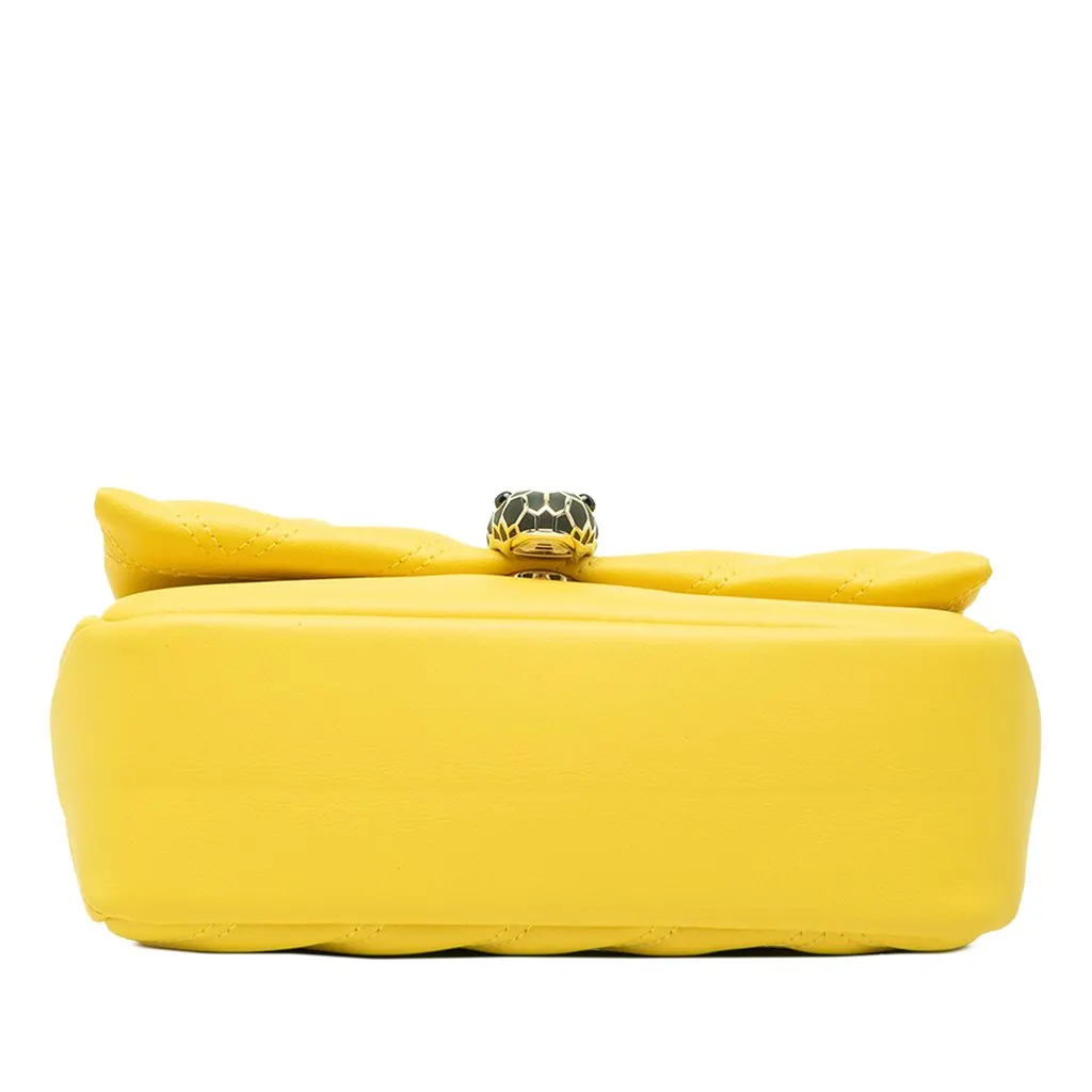Bvlgari Leather Serpenti Cabochon Chain Crossbody Yellow Leather Very good - Inside View