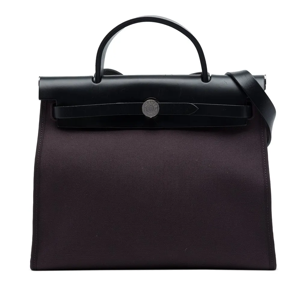 Hermès Toile Herbag Zip 31 Purple Very good - Front View