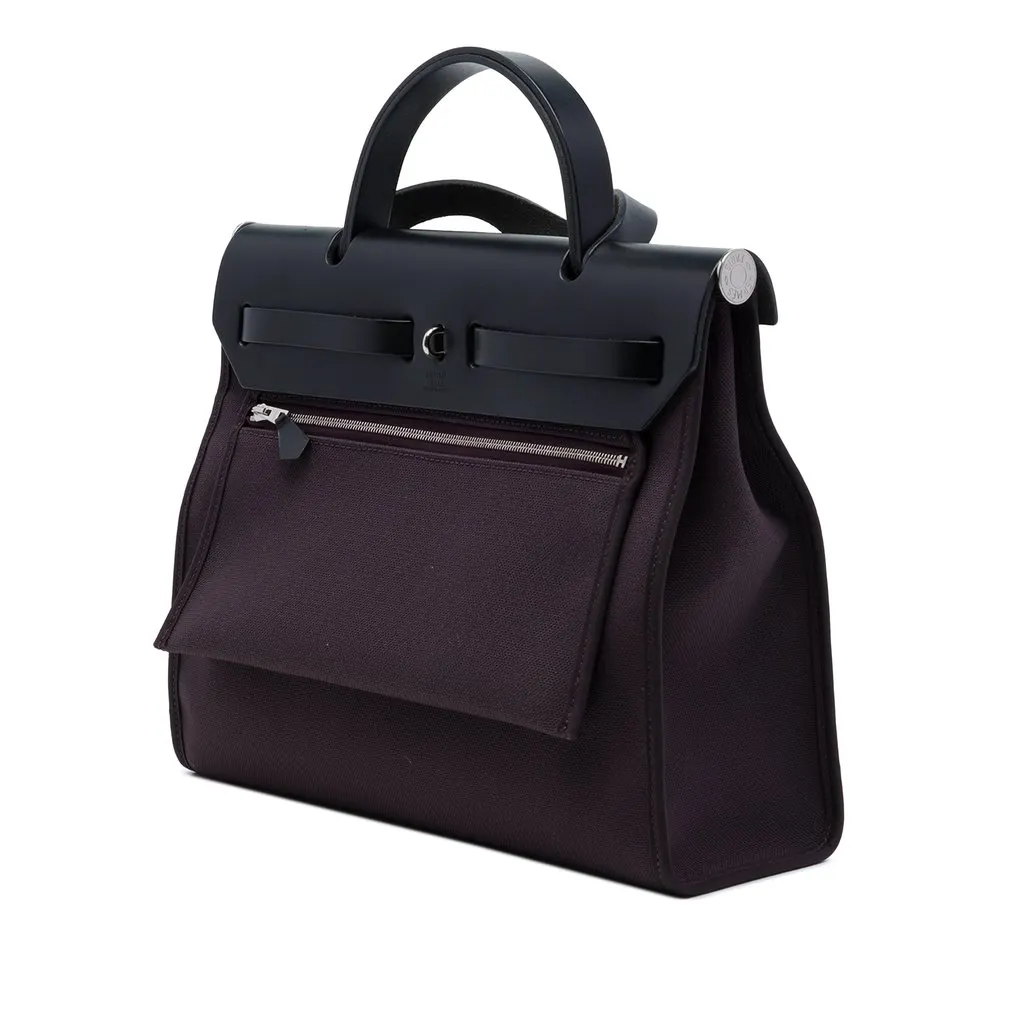 Hermès Toile Herbag Zip 31 Purple Very good - Back View