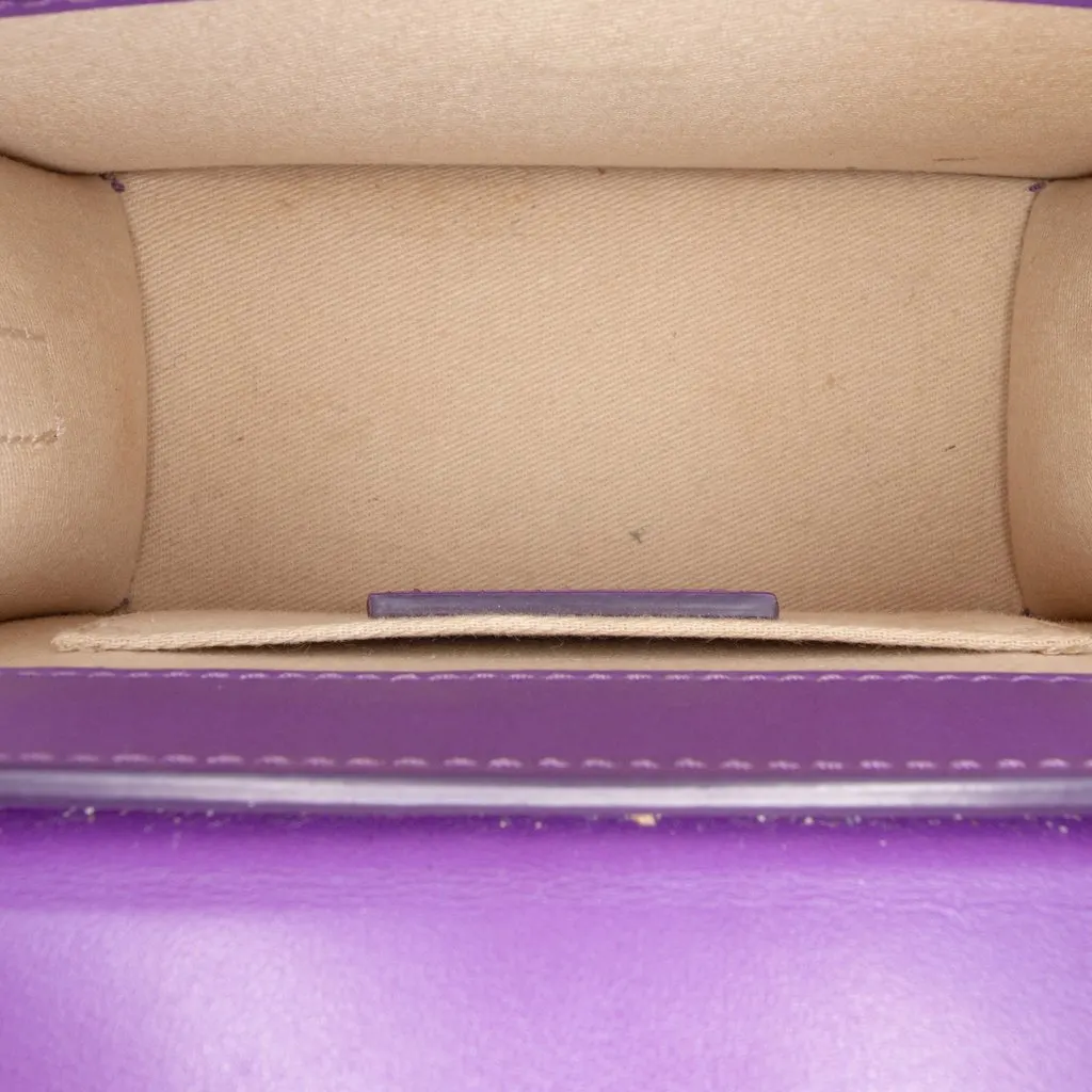 Jacquemus Leather Le Chiquito Moyen Purple Leather Very good - Model View