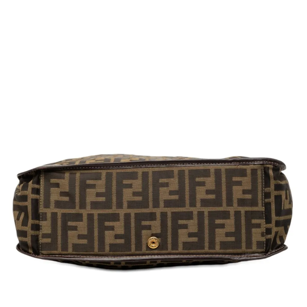 Fendi Zucca Canvas Shopping Tote Brown Good - Inside View