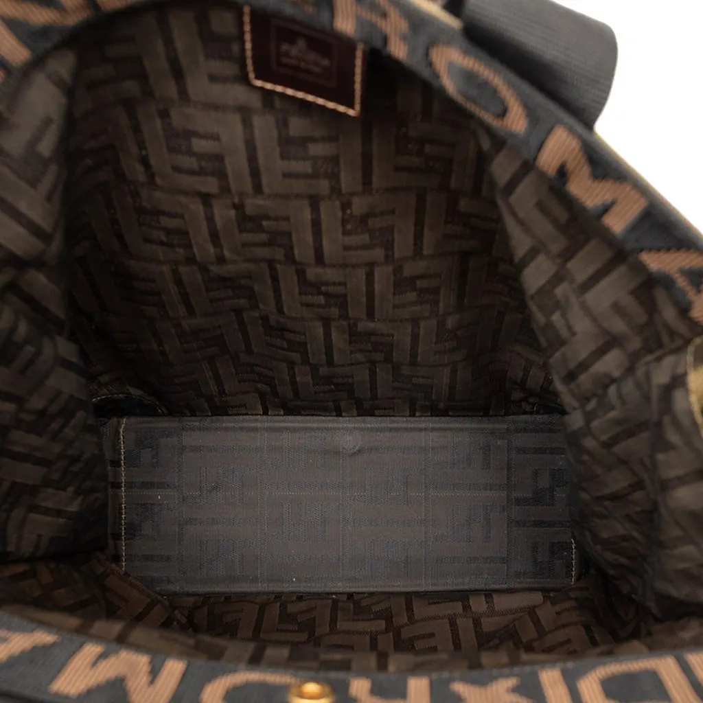 Fendi Zucca Canvas Shopping Tote Brown Good - Model View