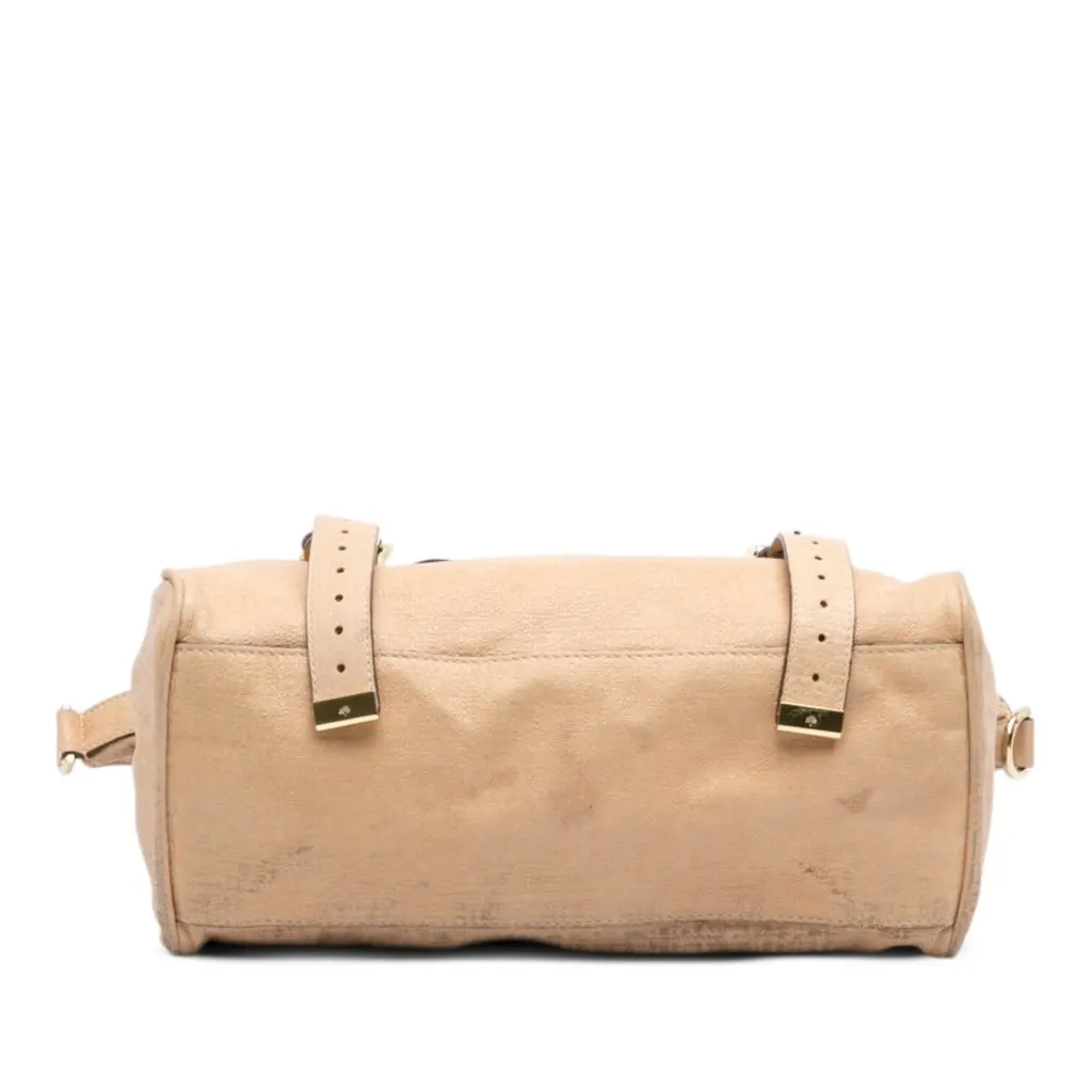 Mulberry Textured Calfskin Alexa Satchel Brown Leather Very good - Inside View