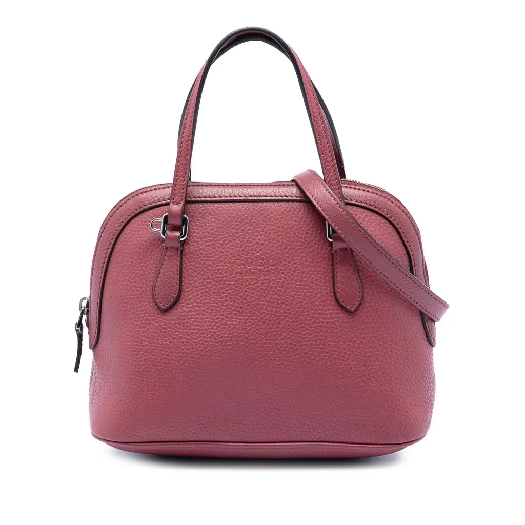 Gucci Mini Guccissima Dome Satchel Pink Leather Very good - Front View