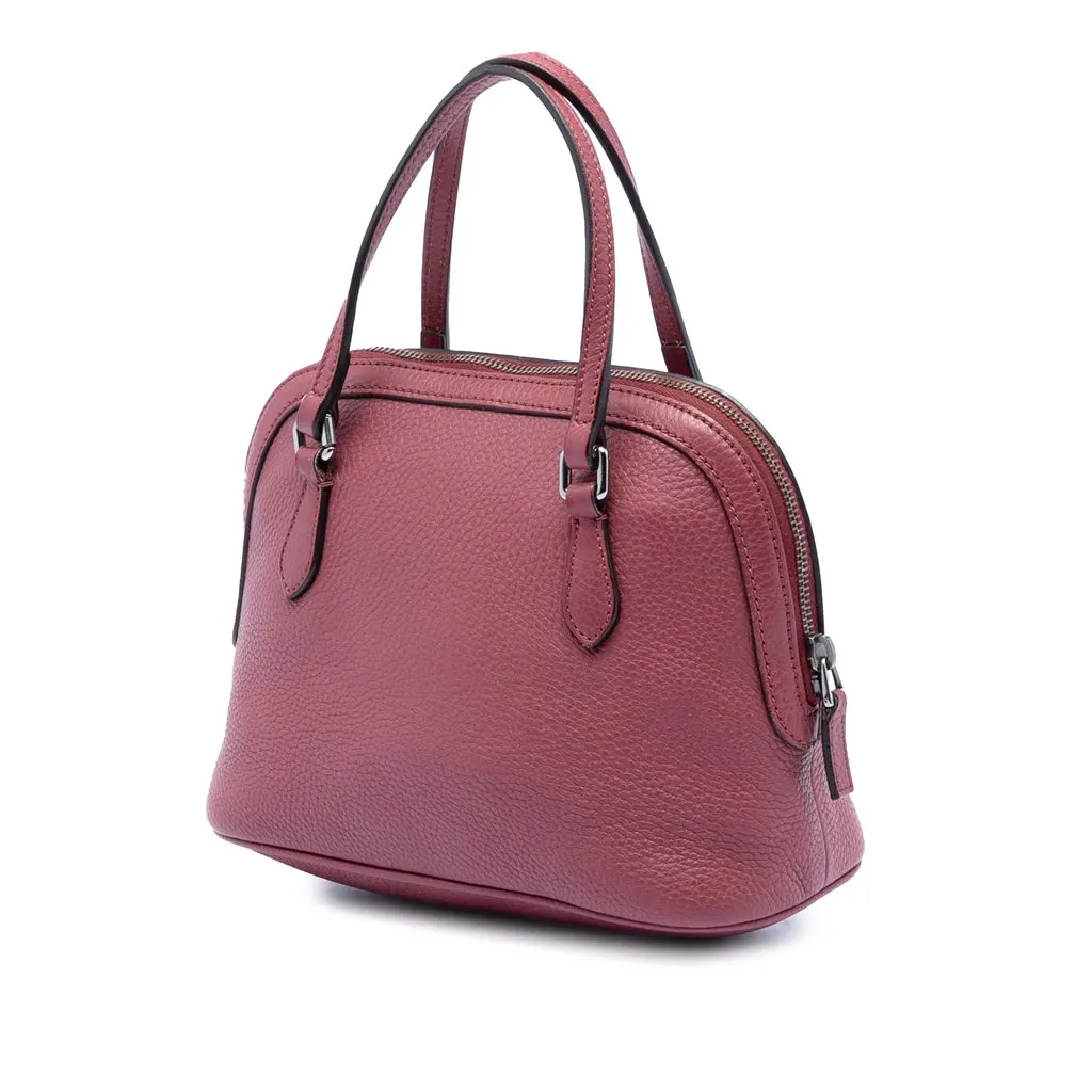 Gucci Mini Guccissima Dome Satchel Pink Leather Very good - Back View