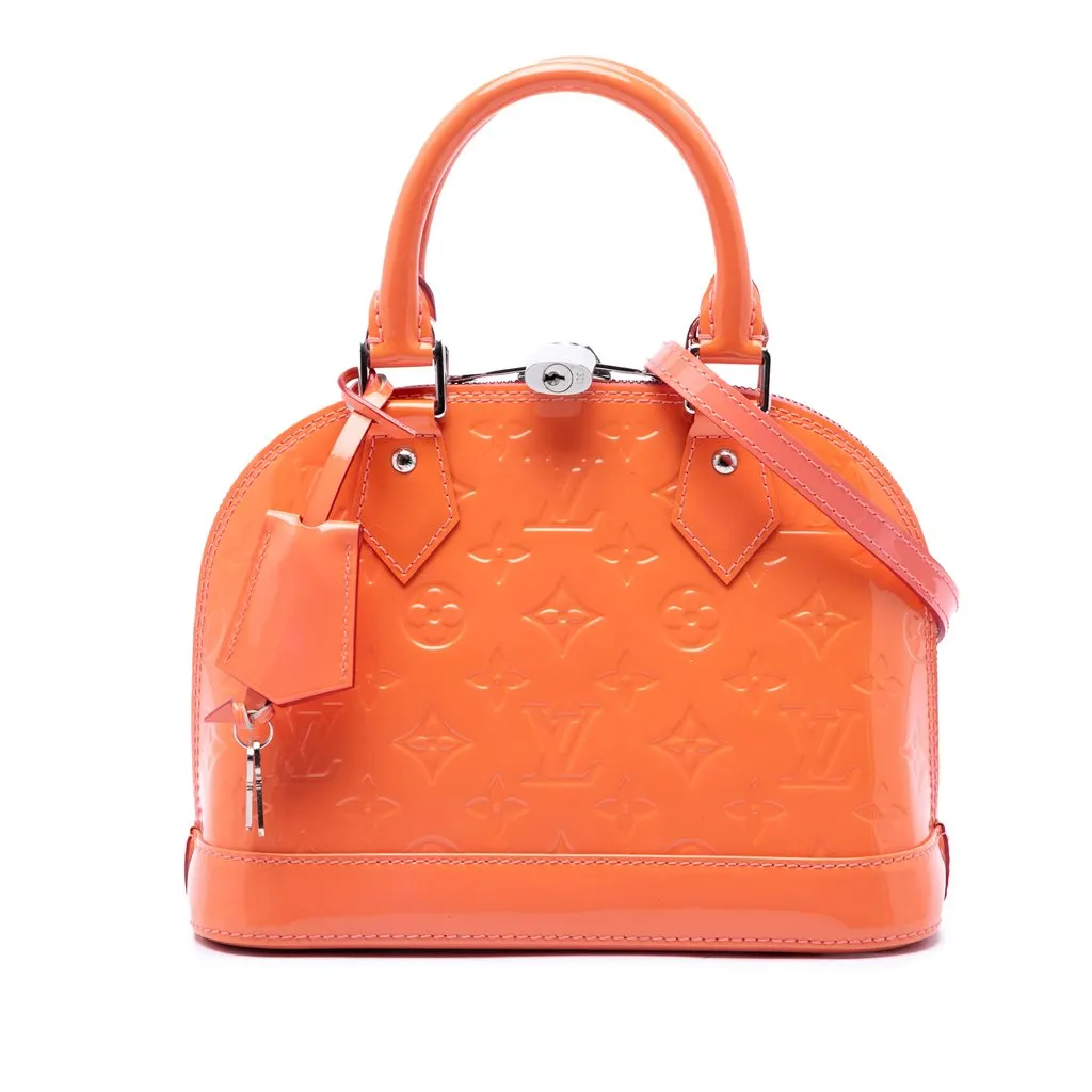 Louis Vuitton Monogram Vernis Alma BB Orange Leather Very good - Front View
