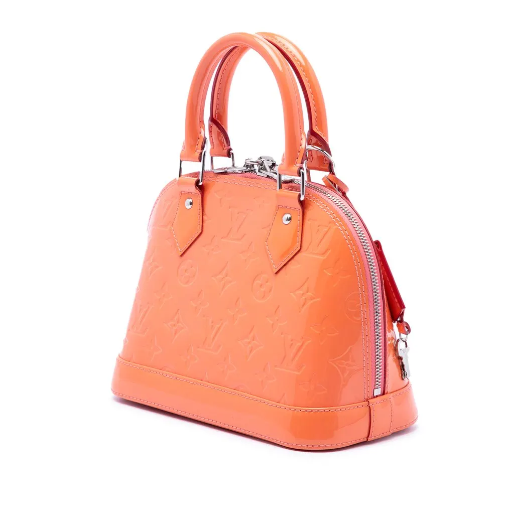 Louis Vuitton Monogram Vernis Alma BB Orange Leather Very good - Back View