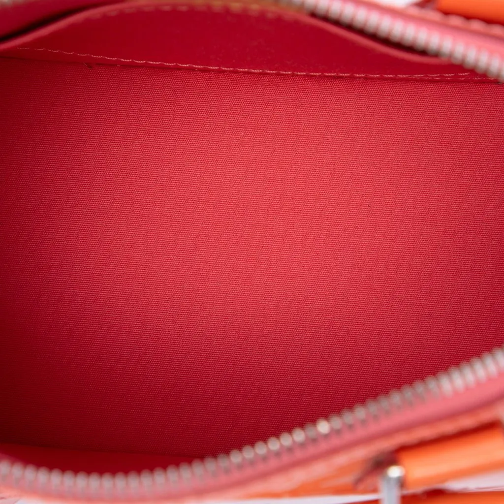 Louis Vuitton Monogram Vernis Alma BB Orange Leather Very good - Model View