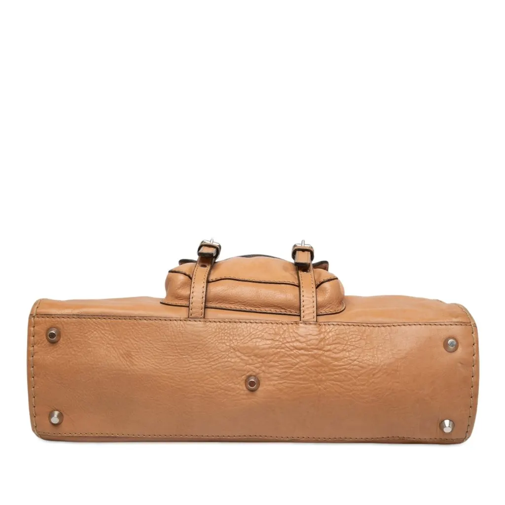 Chloé Medium Buffalo Leather Edith Day Satchel Brown Leather Very good - Inside View