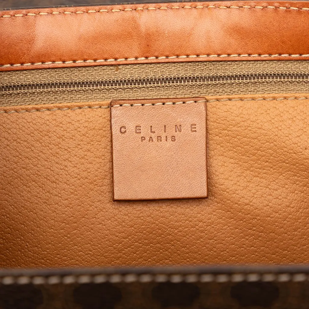 Celine Macadam Coated Canvas Handbag Brown Canvas Good - Box View