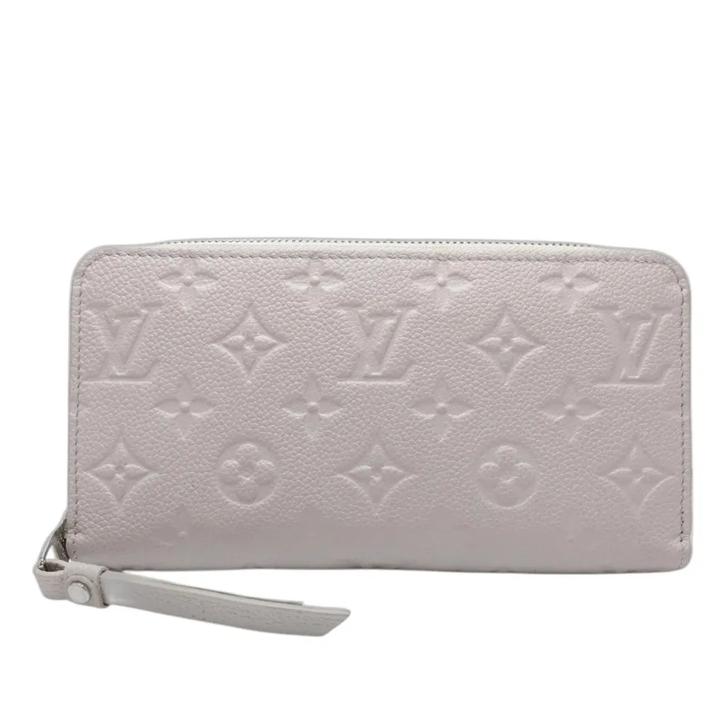 Louis Vuitton Monogram Empreinte Zippy Long Wallet Silver Leather Very good - Front View