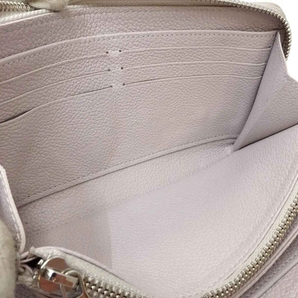 Louis Vuitton Monogram Empreinte Zippy Long Wallet Silver Leather Very good - Box View