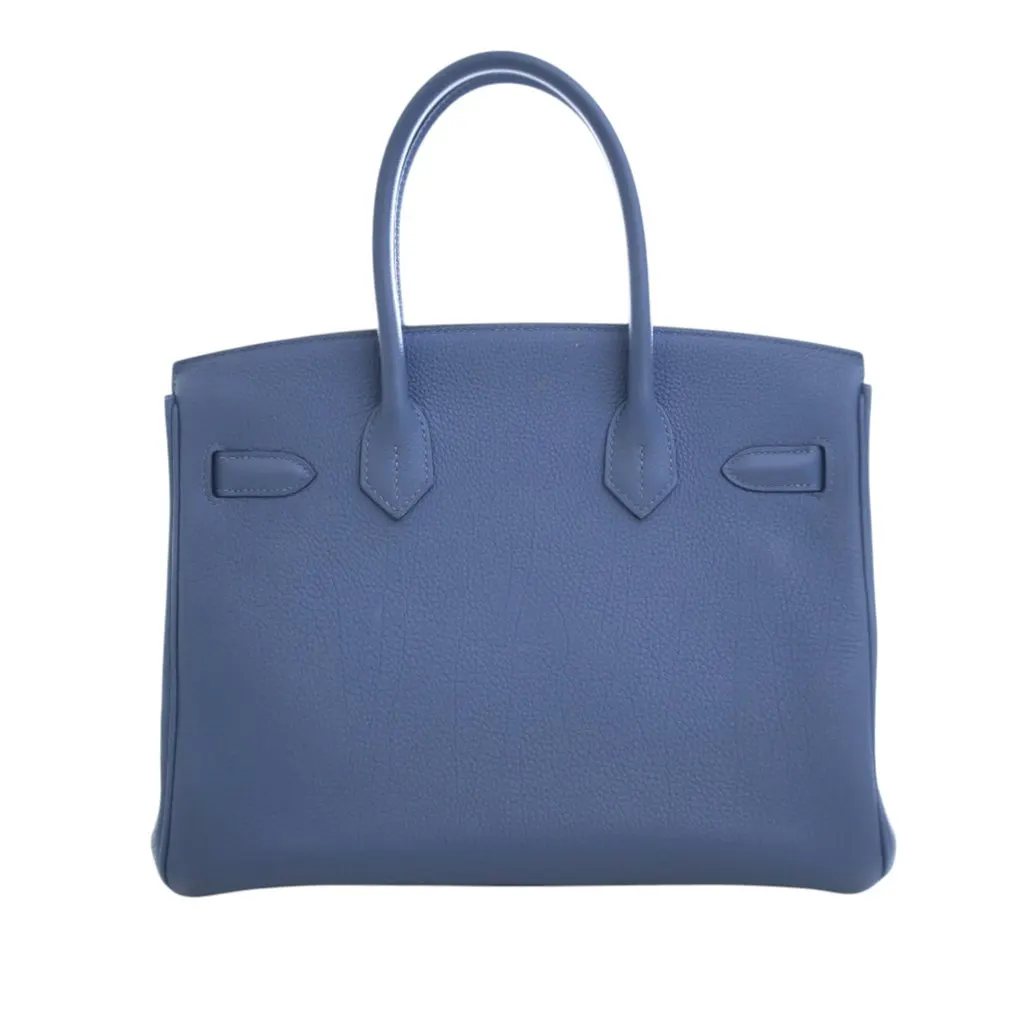 Hermès Togo Birkin Retourne 30 Blue Leather Very good - Inside View