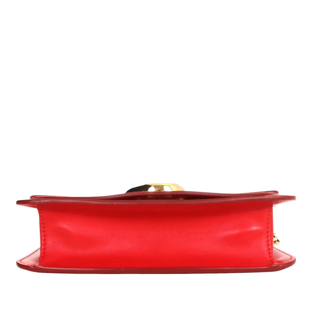 Chloé Mini Calfskin and Suede C Chain Crossbody Red Leather Very good - Inside View