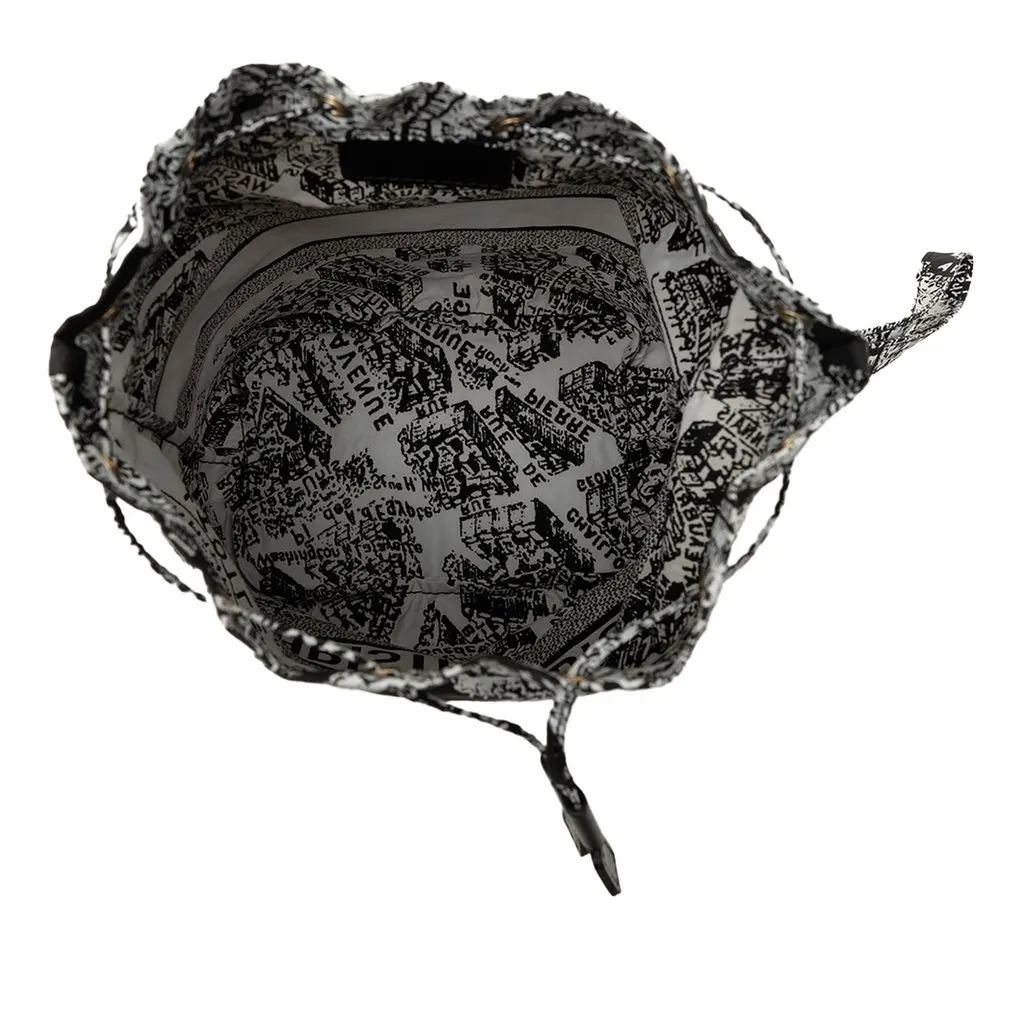Dior Technical Fabric Plan de Paris DiorTravel Drawstring Pouch Black Canvas Very good - Model View