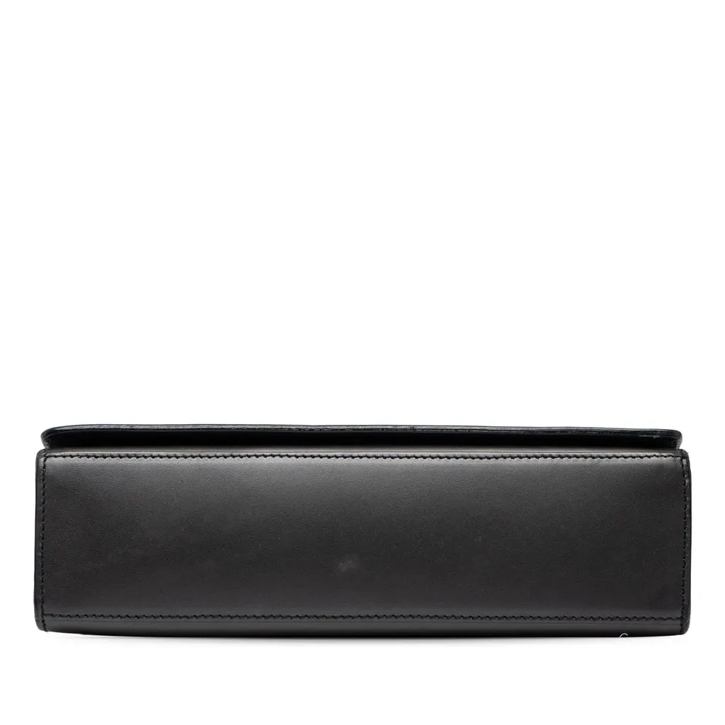 Gucci Calfskin Frame Shoulder Bag Grey Leather Good - Inside View