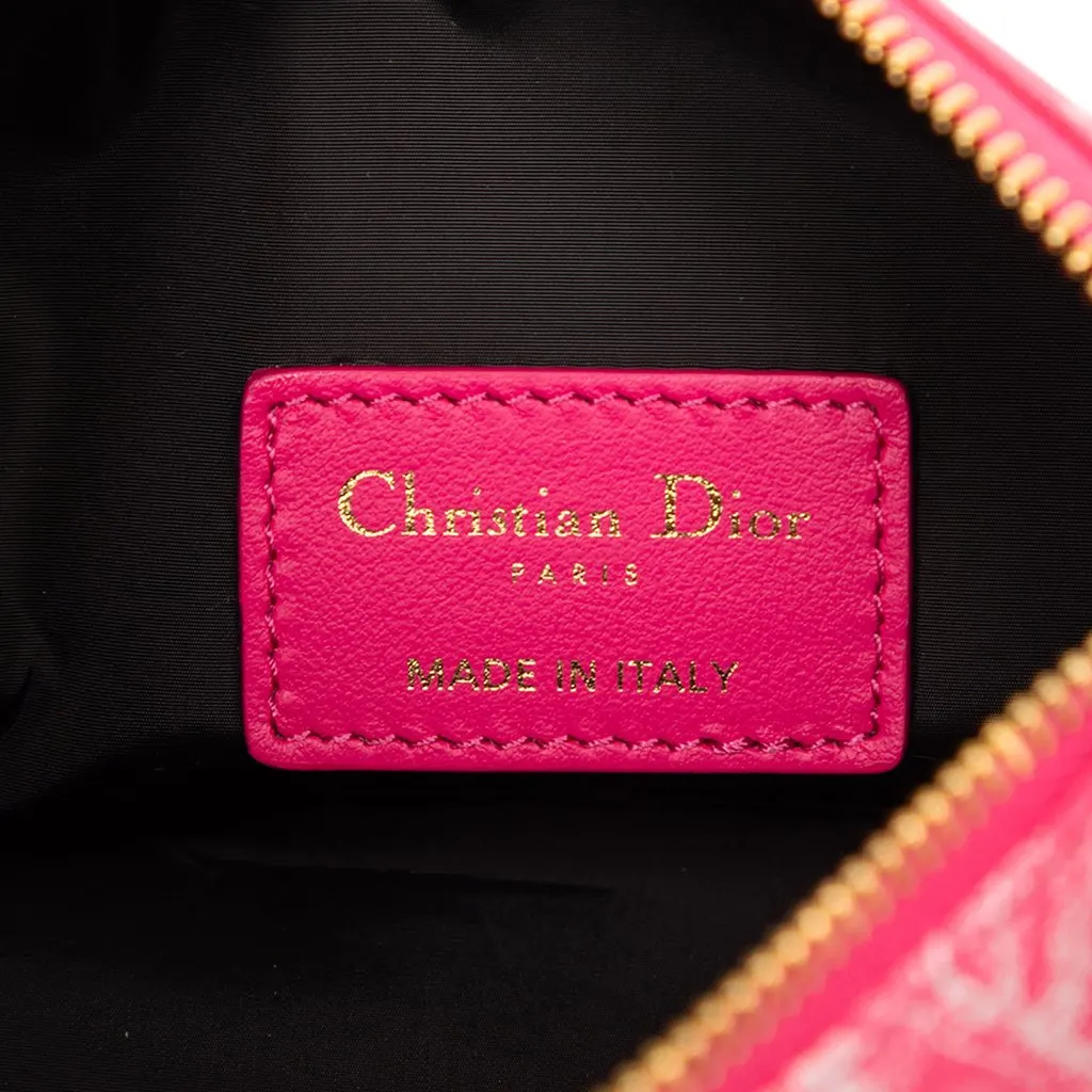 Dior Small Technical Fabric Toile de Jouy Reverse DiorTravel Nomad Pouch Pink Very good - Box View