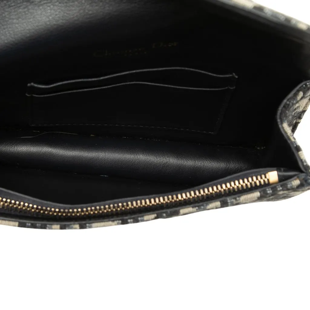 Dior Oblique Canvas Saddle Belt Bag Blue Canvas Good - Model View