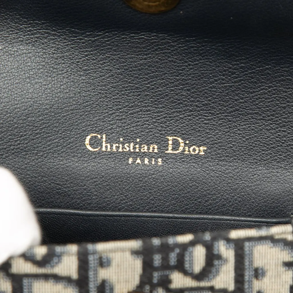 Dior Oblique Canvas Saddle Belt Bag Blue Canvas Good - Box View