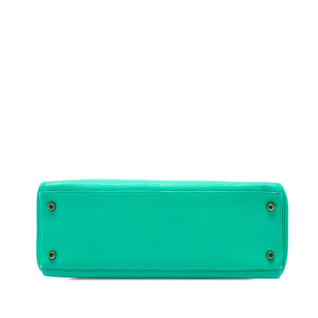 Hermès Clemence Kelly II Retourne 32 Green Leather Very good - Inside View