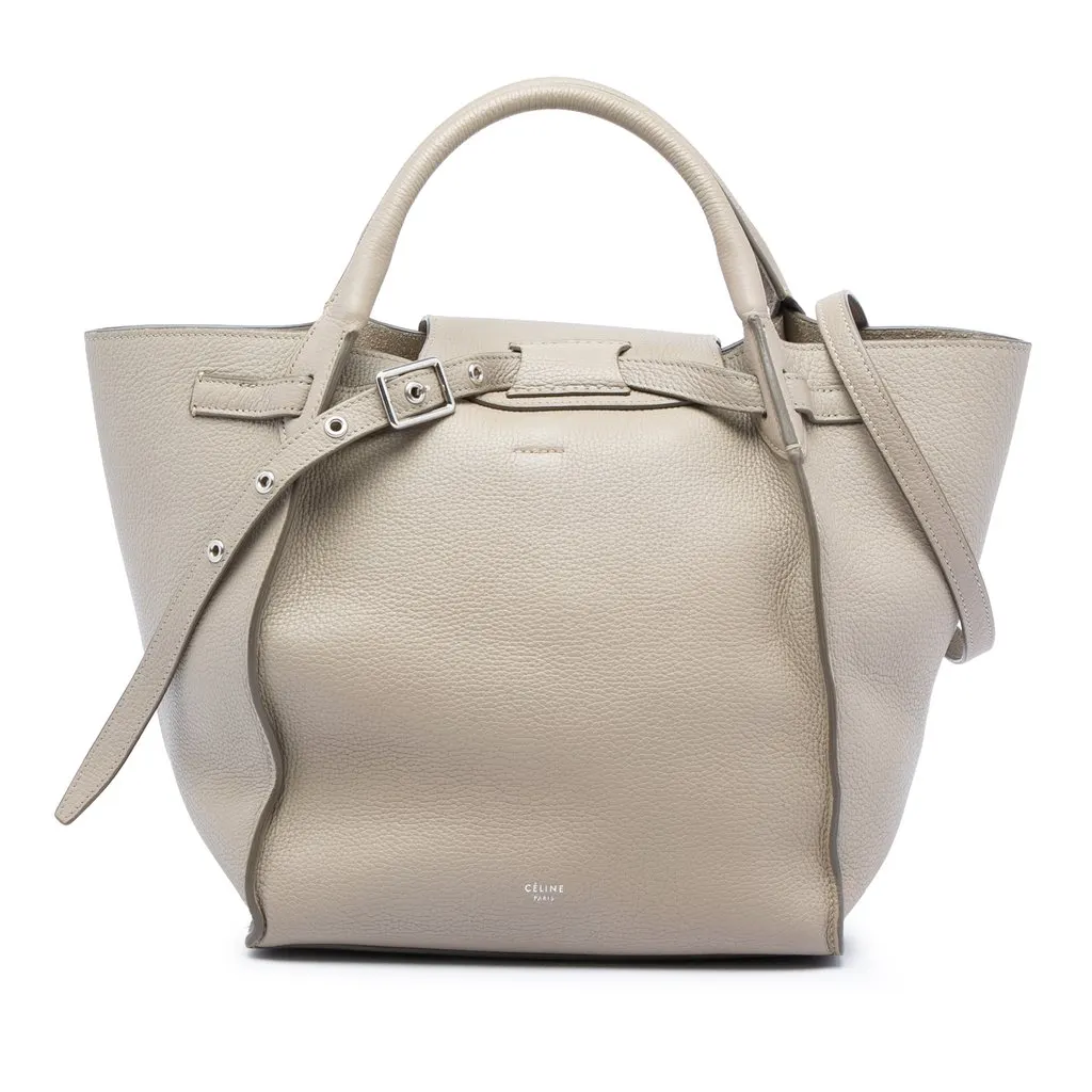 Celine Small Supple Grained Calfskin Big Bag Brown Leather Very good - Front View