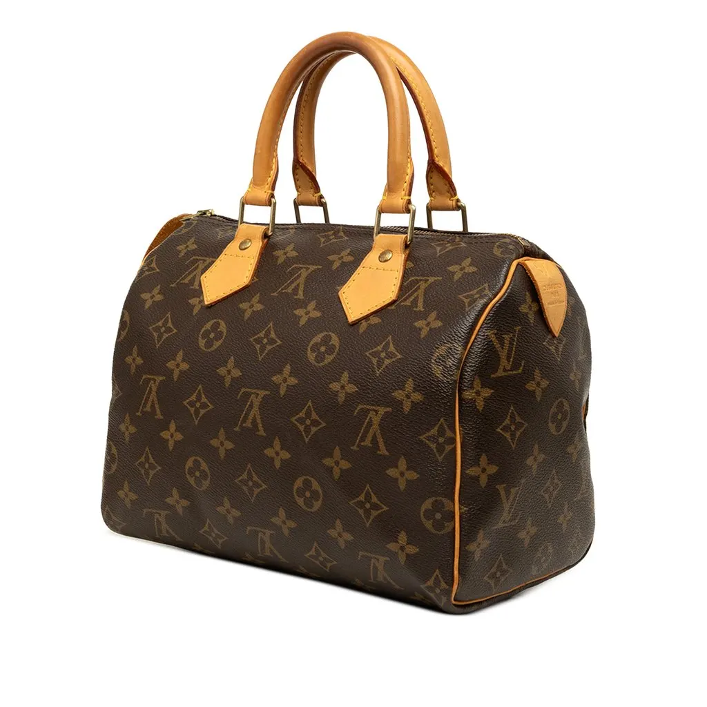 Louis Vuitton Monogram Speedy 25 Brown Canvas Good - Back View