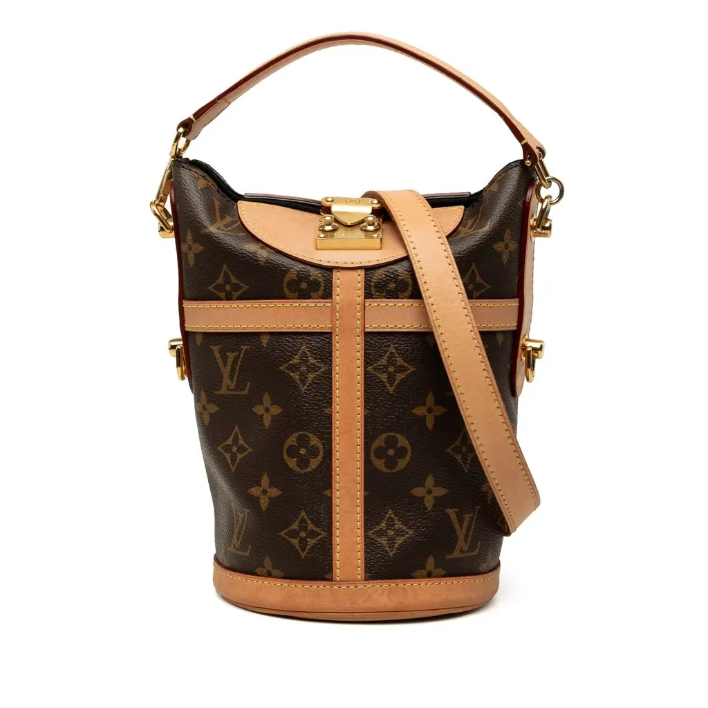 Louis Vuitton Monogram Duffle Bucket Bag Brown Very good - Front View