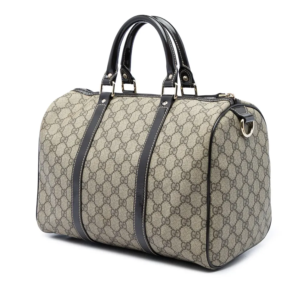 Gucci Medium GG Supreme Joy Boston Bag Beige Canvas Very good - Back View