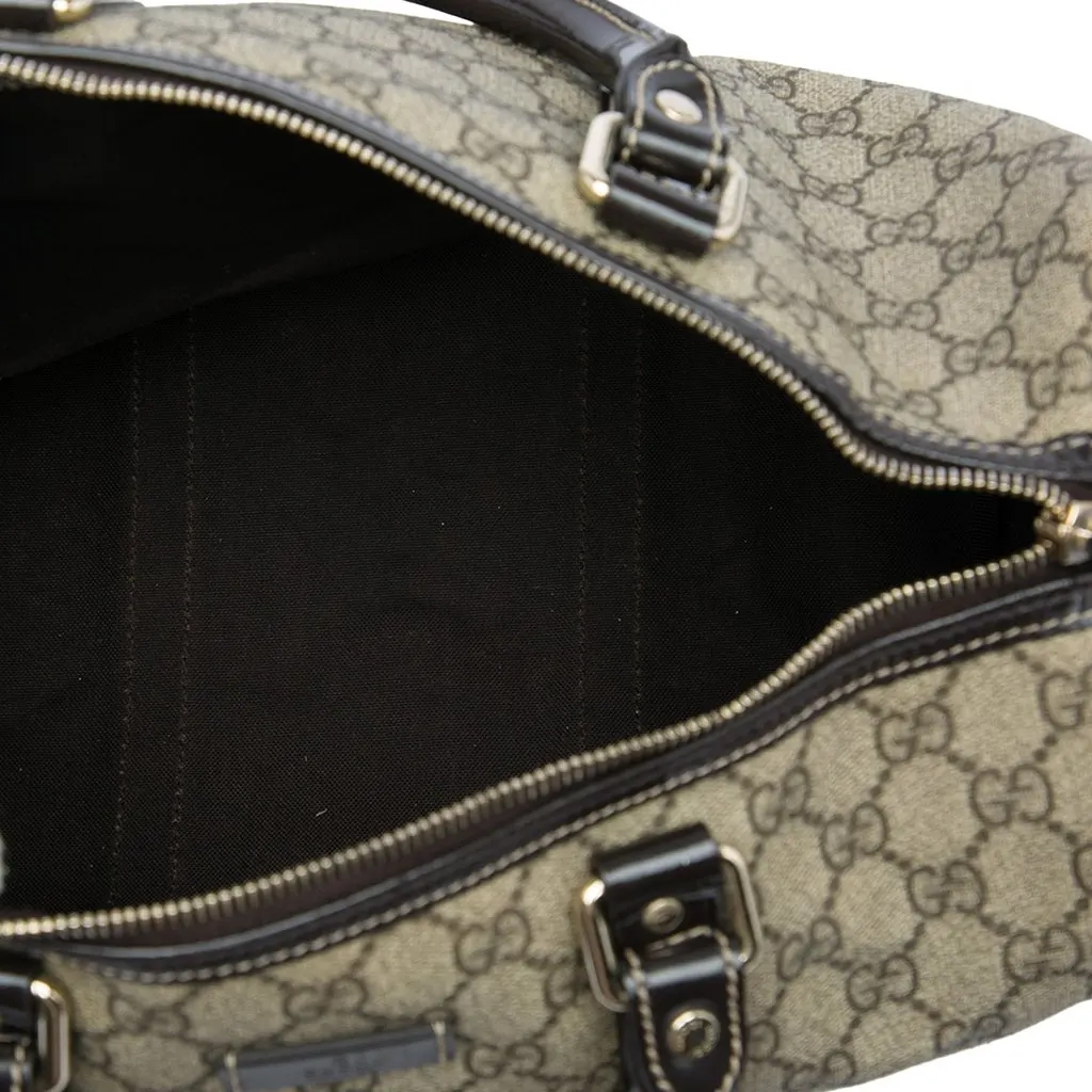 Gucci Medium GG Supreme Joy Boston Bag Beige Canvas Very good - Model View