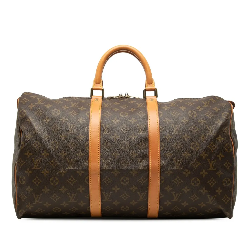 Louis Vuitton Monogram Keepall 50 Brown Canvas Very good - Front View
