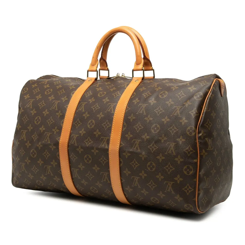 Louis Vuitton Monogram Keepall 50 Brown Canvas Very good - Back View