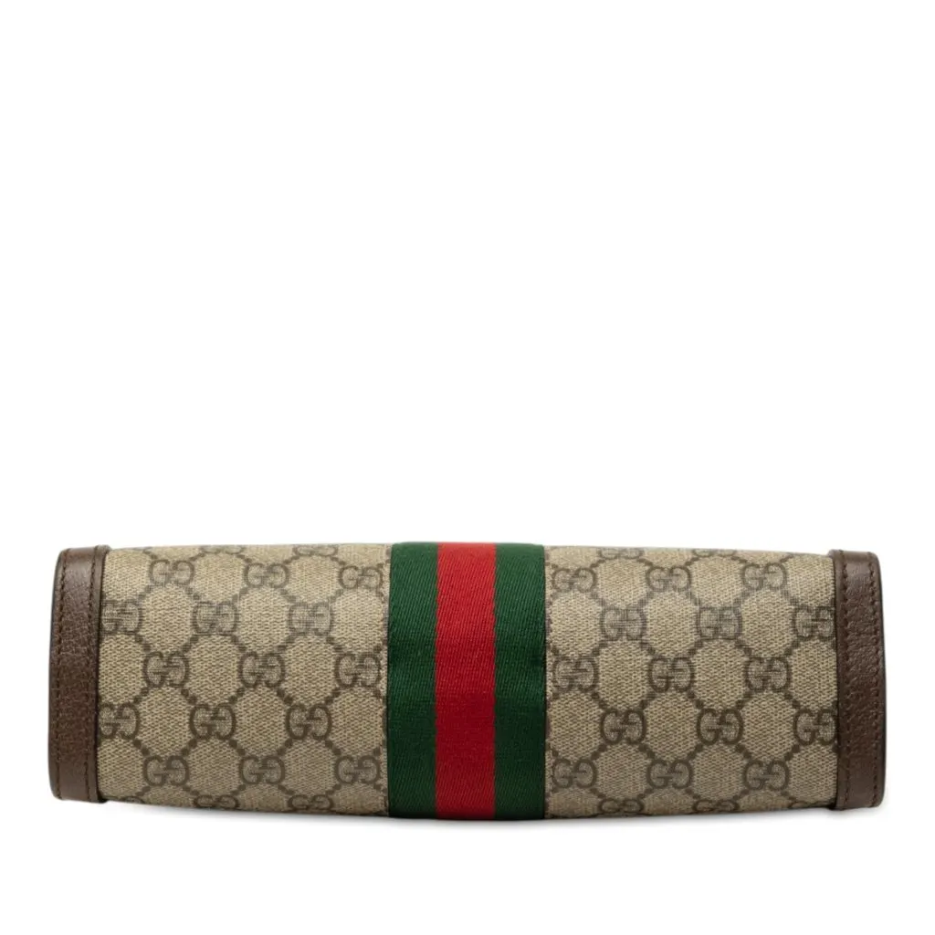 Gucci Small GG Supreme Web Ophidia Chain Crossbody Beige Canvas Very good - Inside View