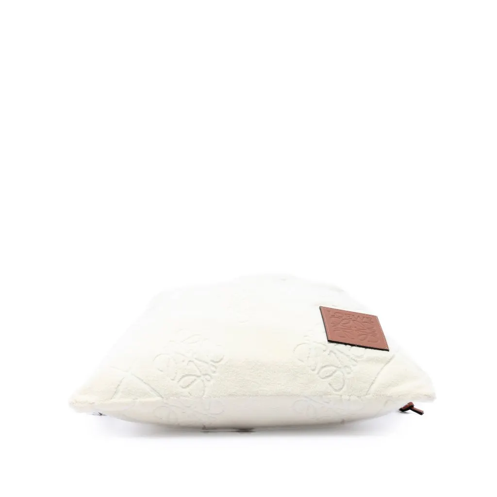 LOEWE Anagram Terry Cloth Drawstring Pouch Beige Very good - Inside View
