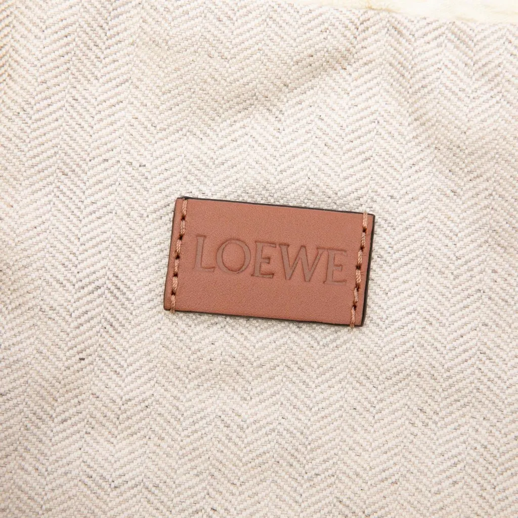 LOEWE Anagram Terry Cloth Drawstring Pouch Beige Very good - Box View