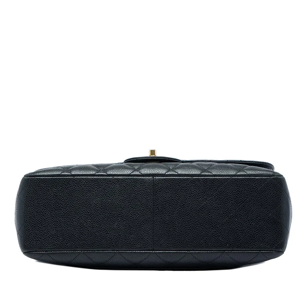Chanel Jumbo Classic Caviar Single Flap Black Leather Very good - Inside View